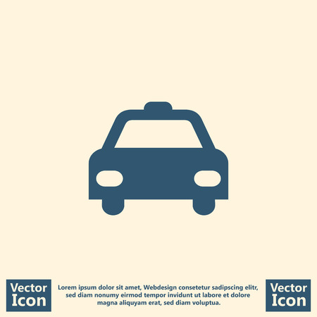 Flat style icon with taxicab services symbolのイラスト素材
