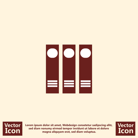 Flat style icon with folders symbolのイラスト素材