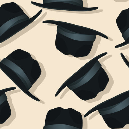Flying hats seamless pattern designのイラスト素材