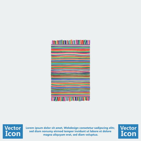 Flat style icon with carpet symbolのイラスト素材