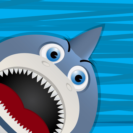 Funny shark avatar icon for webのイラスト素材