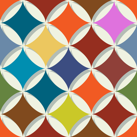 Retro style abstract seamless patternのイラスト素材