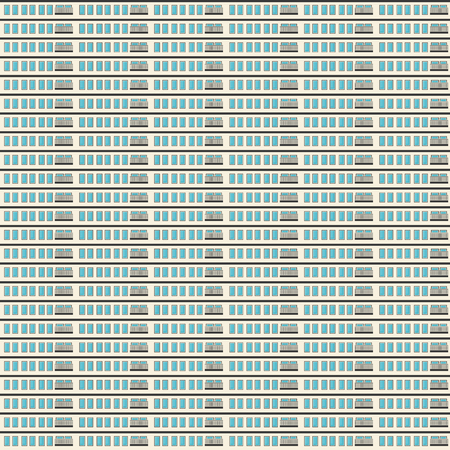 Seamless pattern design with skyscraper facadeのイラスト素材
