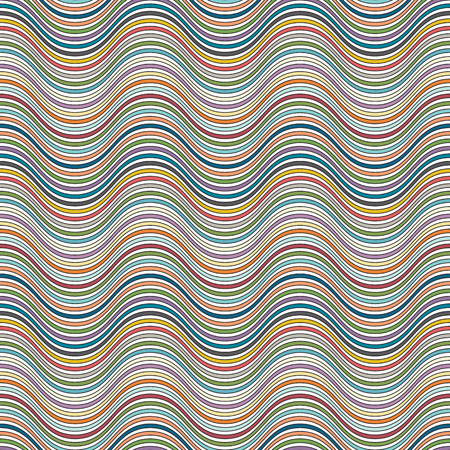 Wavy stries seamless pattern, doodle cartoonのイラスト素材