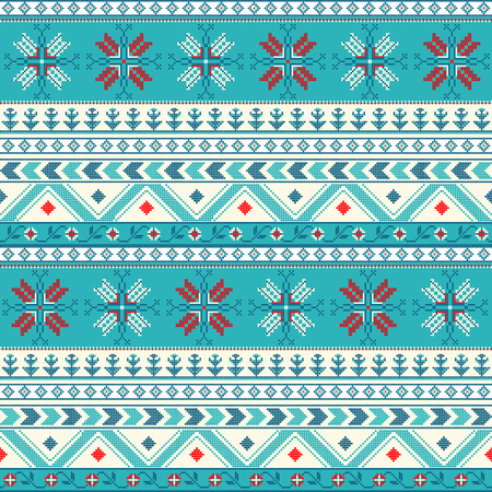 Traditional christmas knitted ornamental pattern for designのイラスト素材