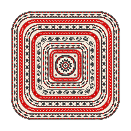 Traditional Romanian tile, folk artのイラスト素材