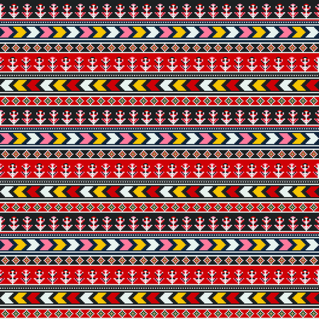 Traditional romanian embroidery seamless pattern designのイラスト素材