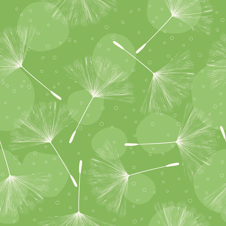 Beautiful seamless pattern design with dandelion seedsのイラスト素材