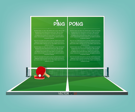 Ping Pong Tennis Table Vector Sport Background Royalty Free Vector Graphics