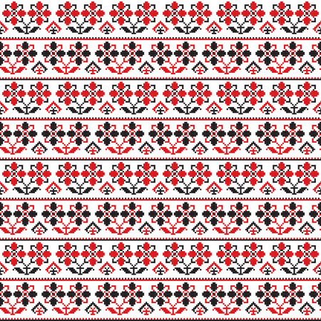 Seamless pattern design inspired by Romanian traditional embroidery