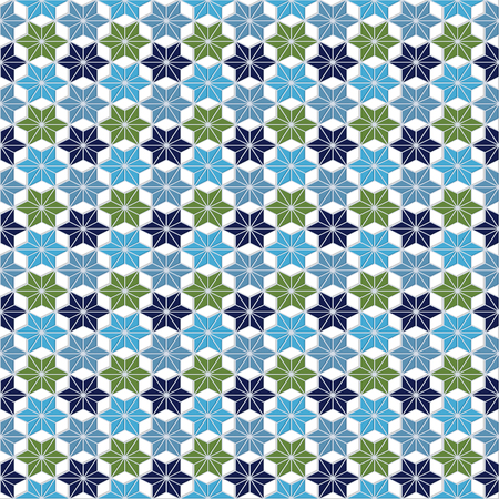 Seamless pattern in Moroccan style. Colorful mosaic tileのイラスト素材
