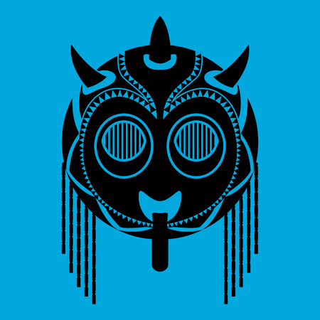 Tribal mask design, abstract artのイラスト素材