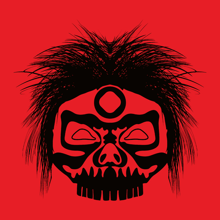 Tribal mask design, abstract artのイラスト素材