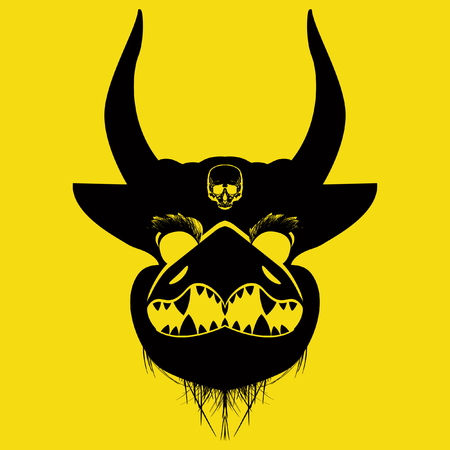 Tribal mask design, abstract artのイラスト素材