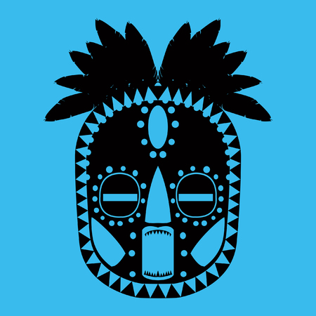 Tribal mask design, abstract artのイラスト素材