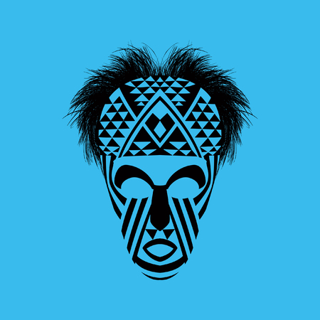 Tribal mask design, abstract artのイラスト素材