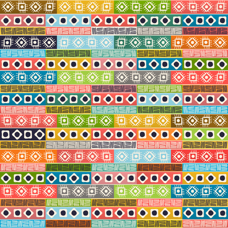 Seamless tribal pattern design, vectorのイラスト素材