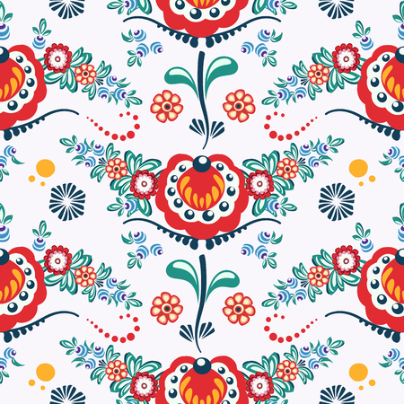 Hungarian motif seamless pattern designのイラスト素材