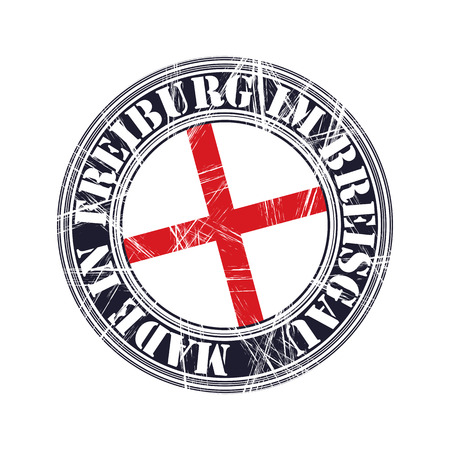 Freiburg im Breisgau city vector grunge rubber stampのイラスト素材