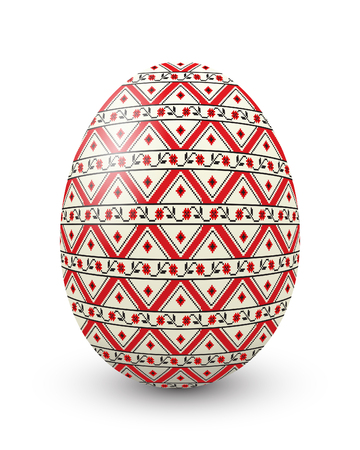 Decorative Easter egg over white backgroundのイラスト素材