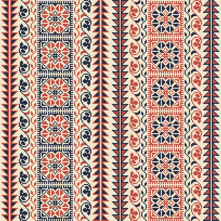 Seamless pattern design with traditional Palestinian embroidery motif
