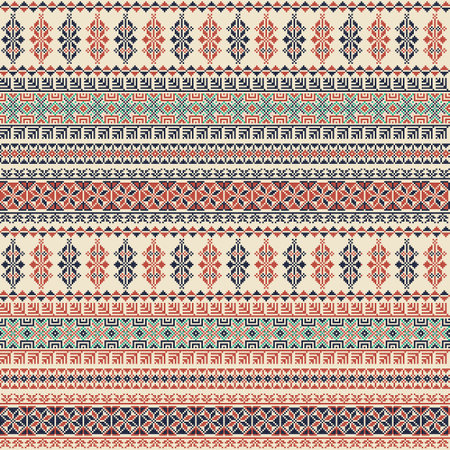 Seamless pattern design with traditional Palestinian embroidery motif
