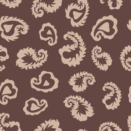 Seamless foliage pattern. Repetitive cute vector background of leaves or feathers.のイラスト素材