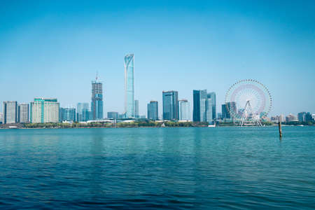 Suzhou Jinji Lake Scenic Areaのeditorial素材