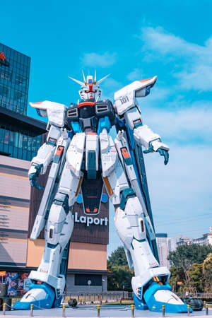 Free Gundam statueのeditorial素材