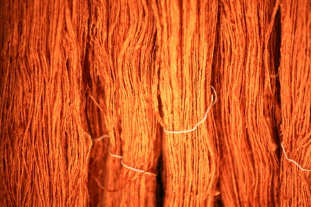 Silk fiber after dyeの写真素材