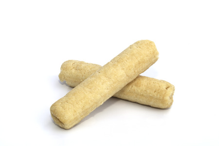 Mixed cereal cracker isolated on the white 