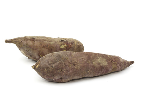 Fired sweet potato isolated on the white backgroundの写真素材