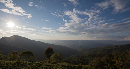 Phu chee fah mountain was the famous place to see mist view