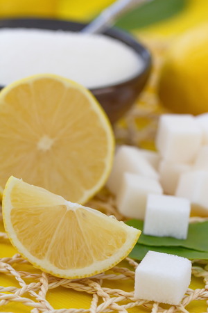 Fresh lemon and sugarの写真素材