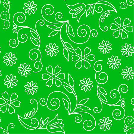 Simple seamless floral background with bright colorのイラスト素材