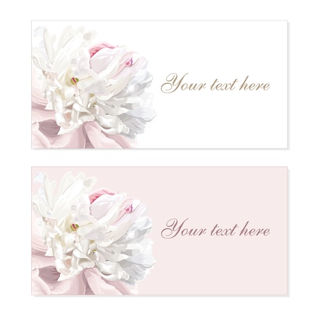 Greeting cards with luxurious flower cards painted in pastel colorsのイラスト素材
