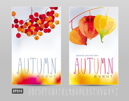 Two posters for autumn events and salesのイラスト素材