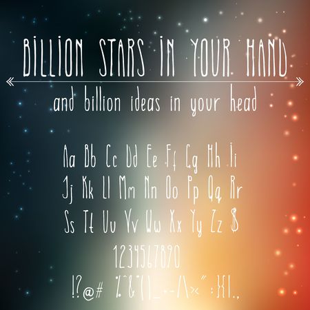 Hand drawn fontのイラスト素材