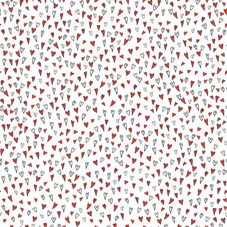 Hearts red seamless pattern