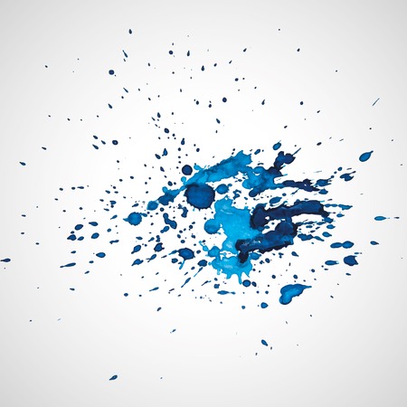 Bright watercolor splashes isolated on white backgroundのイラスト素材