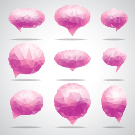 Vector triangle bright speech cloud and blobsのイラスト素材