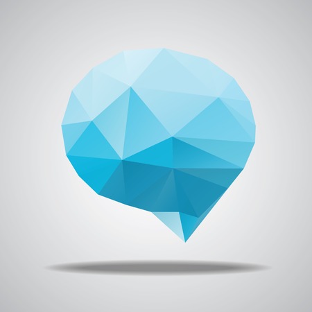 Vector triangle bright speech cloud and blobsのイラスト素材