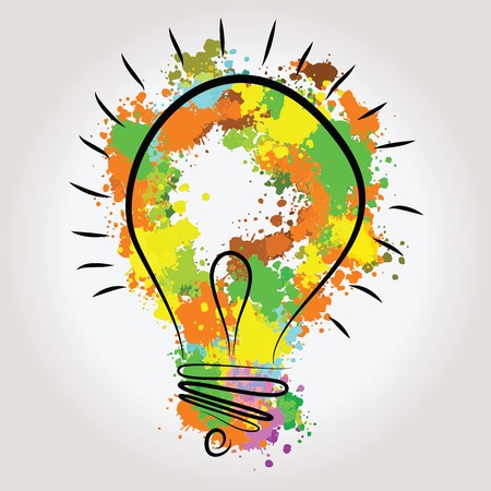 Light bulb vector icon - bulb idea, fresh business idea, business infographicsのイラスト素材