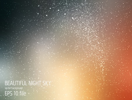 Vector illustration - deep sky night with stars and Milky Wayのイラスト素材