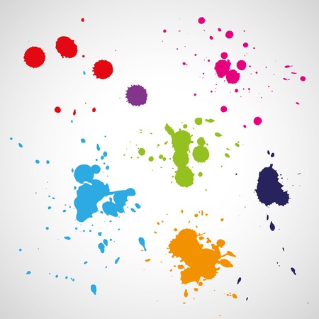 Watercolor splashesのイラスト素材