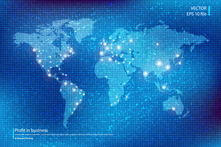 World map backgroundのイラスト素材