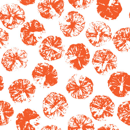 Orange stamps vector seamless patternのイラスト素材