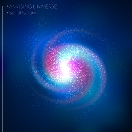 Spiral galaxy illustrationのイラスト素材