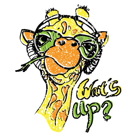 Giraffe vector illustrationのイラスト素材