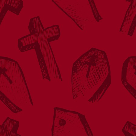 Halloween vector seamlessのイラスト素材